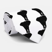黒白ポップ・アートの象 ネクタイ (ロール)
