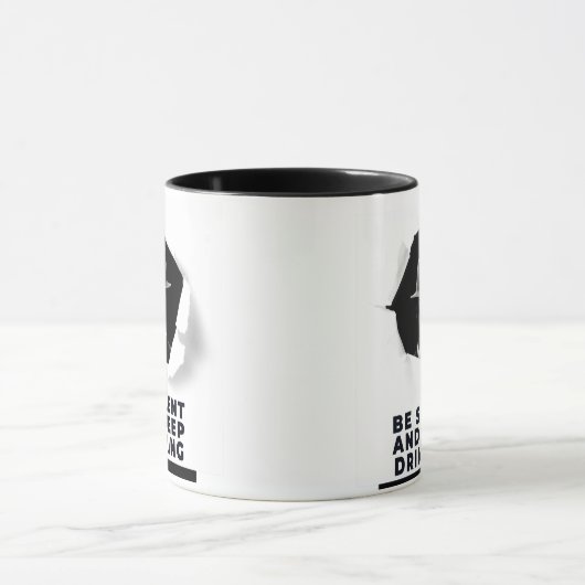 黒白マフィアはっきりしたインサイドブレットホールマググ マグカップ (中央)