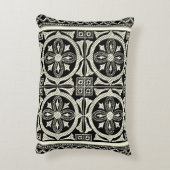 黒白マンダラモチーフby Vision Studio アクセントクッション (裏面(縦))