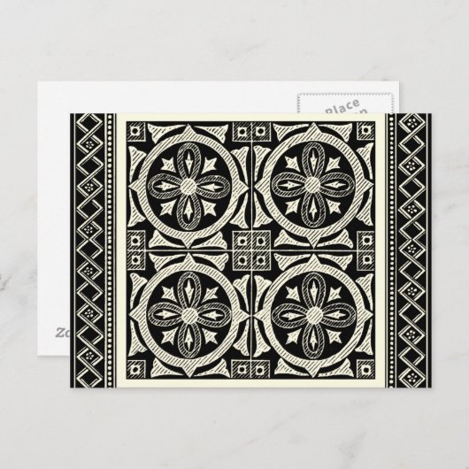 黒白マンダラモチーフby Vision Studio ポストカード (正面/裏面)