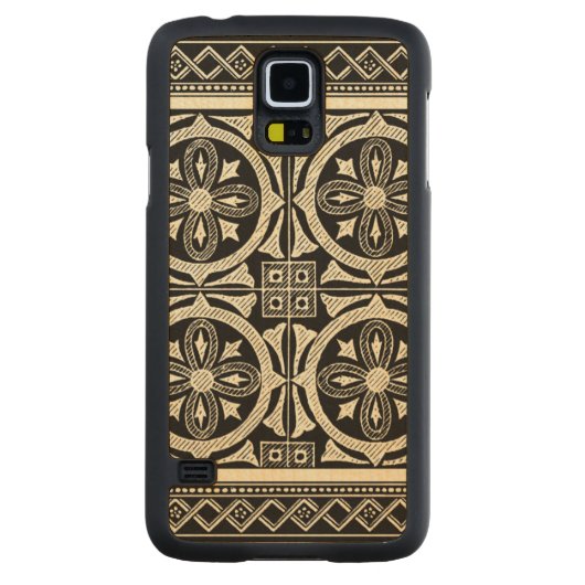 黒白マンダラモチーフby Vision Studio CarvedメープルGalaxy S5スリムケース (裏面)