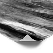 黒白モダンの獅子王の油絵。 ポスター (角)