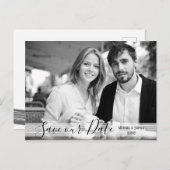 黒白モダン日救付ポストカード 案内ポストカード (正面/裏面)