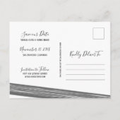 黒白モダン日救付ポストカード 案内ポストカード (裏面)