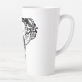 黒白モダン線絡み象 カフェラテマグ (右)
