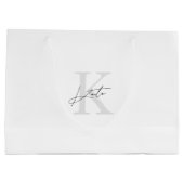 黒白モノグラム ブライズメイド プロポーズ ギフトバッグ (裏面)