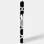 黒白モロッコ #5 ダークグレー 名前 モノグラム Case-Mate iPhoneケース (裏面 / 右)