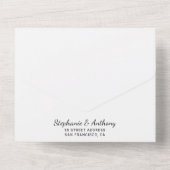 黒白ラスベガス行き先結婚式 オールインワン招待状 (裏面)