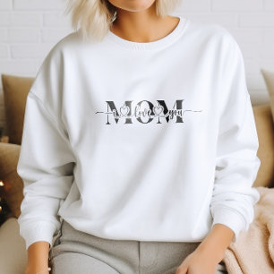 黒白ラブヨシマママプリント女 Tシャツ