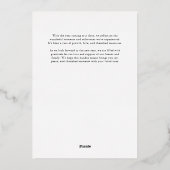 黒白ローマ数字2枚フォトニューイヤー 箔シーズンカード (裏面)