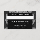 黒白三日月月の月プロフェッショナル 予約カード (裏面)