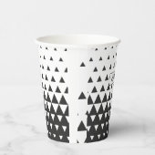 黒白三角パターン 幾何学図形 紙コップ (右)