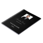 黒白名署名写真ビジネス ノートブック (左側)