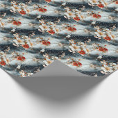 黒白大理石の花 ラッピングペーパー (角)