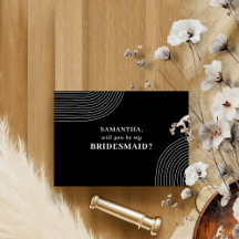 黒白幾何学模様ラインアート　私のウェディングパーティにいてください