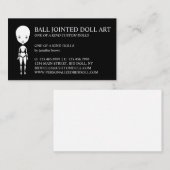 黒白手作り粘土人形コレクター 名刺 (正面/裏面)