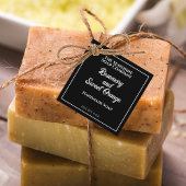 黒白文字石鹸化粧料包装ラベル フェイバータグ