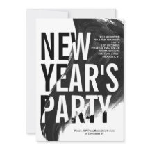 黒白水彩大晦日パーティー