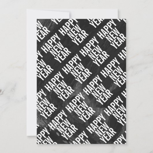 黒白水彩大晦日パーティー 招待状 (裏面)