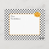 黒白水玉模様のバラのレシピカード ポストカード (裏面)