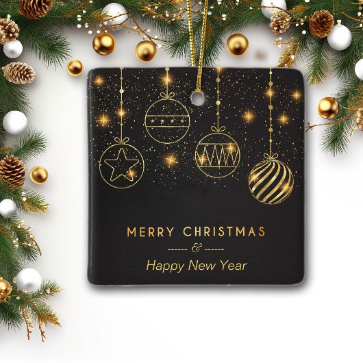 黒白熱［赤熱］光を放つに金ゴールド球根を星にする セラミックオーナメント