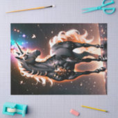 黒白熱［赤熱］光を放つユニコーンファンタジー誕生日ギフトラップ 薄葉紙 (クラフト)