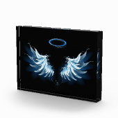 黒白熱［赤熱］光を放つ地に青天使翼 フォトブロック (右)