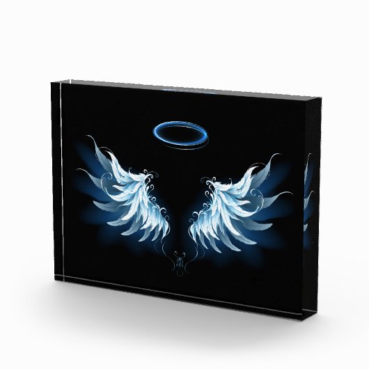 黒白熱［赤熱］光を放つ地に青天使翼 フォトブロック (右)