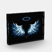 黒白熱［赤熱］光を放つ地に青天使翼 フォトブロック (左)