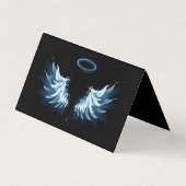 黒白熱［赤熱］光を放つ地に青天使翼 名刺 (正面)