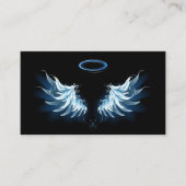 黒白熱［赤熱］光を放つ地に青天使翼 名刺 (正面)