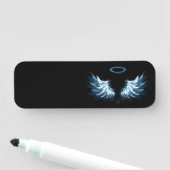 黒白熱［赤熱］光を放つ地に青天使翼 名札 (インサイチュ)