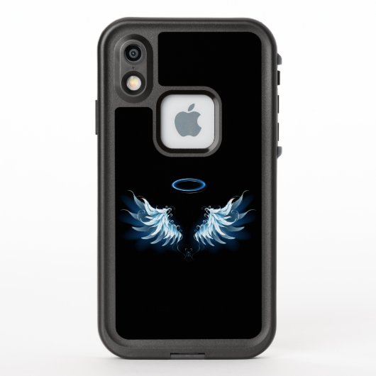 黒白熱［赤熱］光を放つ地に青天使翼 LifeProof iPhoneケース (裏面)