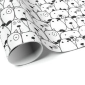 黒白犬の山 ラッピングペーパー (ロールコーナー)