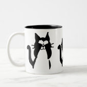黒白猫|三匹の賢い子猫たち ツートーンマグカップ (左)