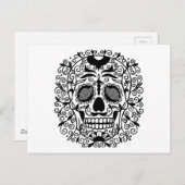 黒白糖スカルバラ眼 ポストカード (正面/裏面)