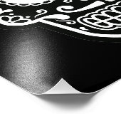 黒白糖スカル星 フォトプリント            (角)