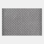 黒白素朴のクリスマス ラッピングペーパーシート (正面)