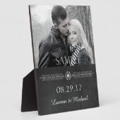 黒白結婚写真テンプレート フォトプラーク (側面)
