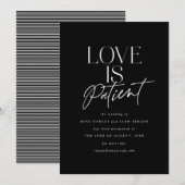 黒白脚本愛ウェディングデートを変更する 案内状 (正面/裏面)