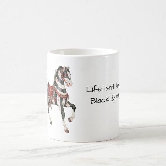 黒白赤馬 コーヒーマグカップ (中央)