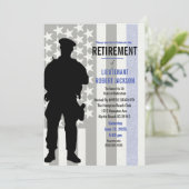 黒白青旗 警察 退職 招待状 (スタンド正面)