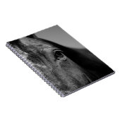 黒白馬の目 アート作品 ノートブック (右側)