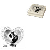 黒白鳥と白白鳥 ラバースタンプ (押印)