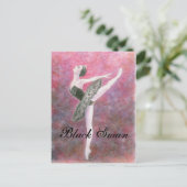 黒白鳥はがき ポストカード (スタンド正面)