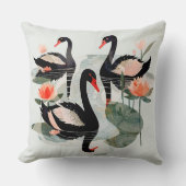 黒白鳥 クッション (正面)