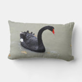 黒白鳥 ランバークッション (裏面)