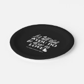 黒白1コリント16:14聖書の聖句アート ペーパープレート (アングル)