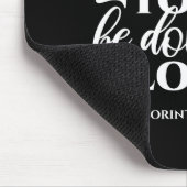 黒白1コリント16:14聖書の聖句アート マウスパッド (コーナー)