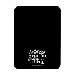 黒白1コリント16:14聖書の聖句アート マグネット